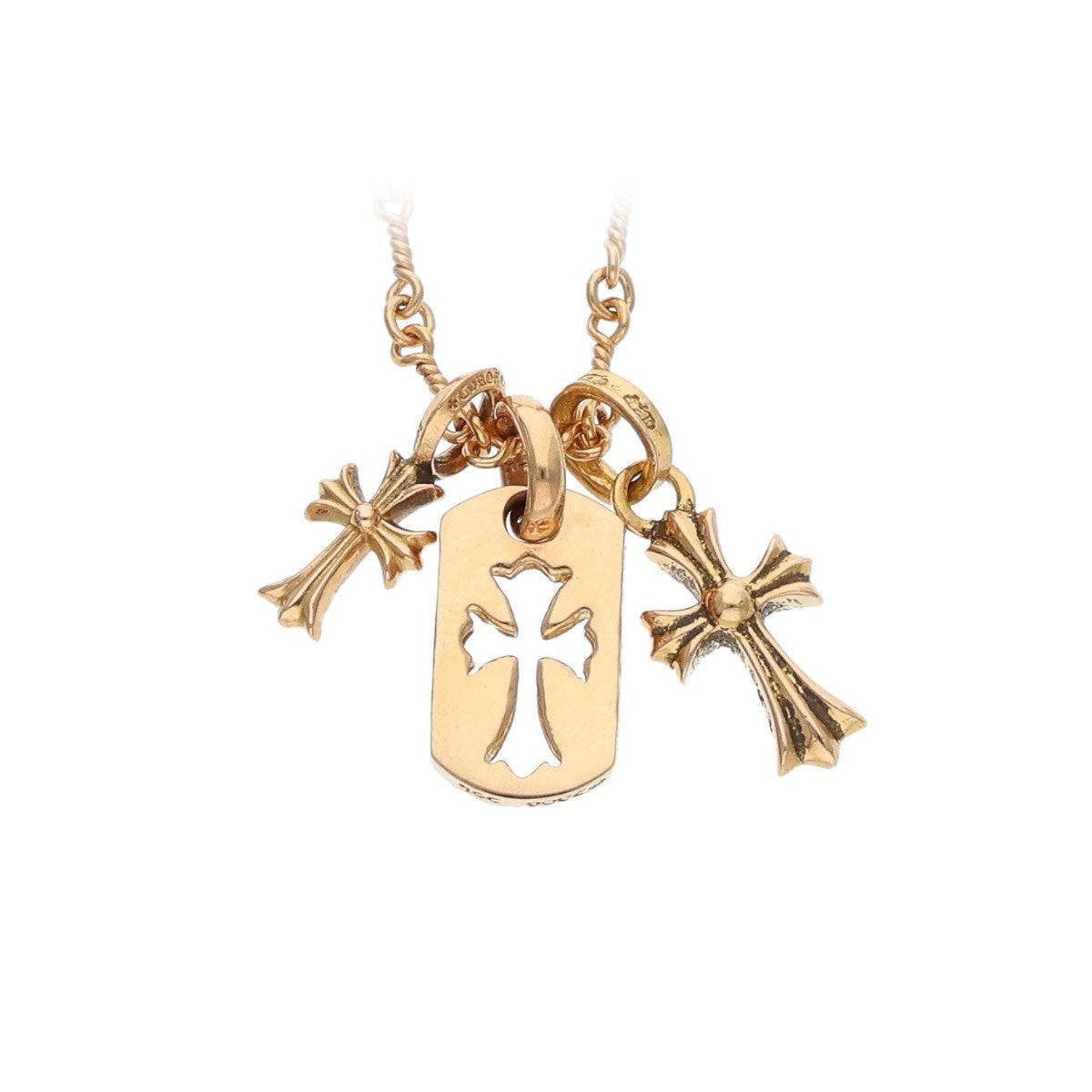 Chris Cross Diamond Twist Gold Chain