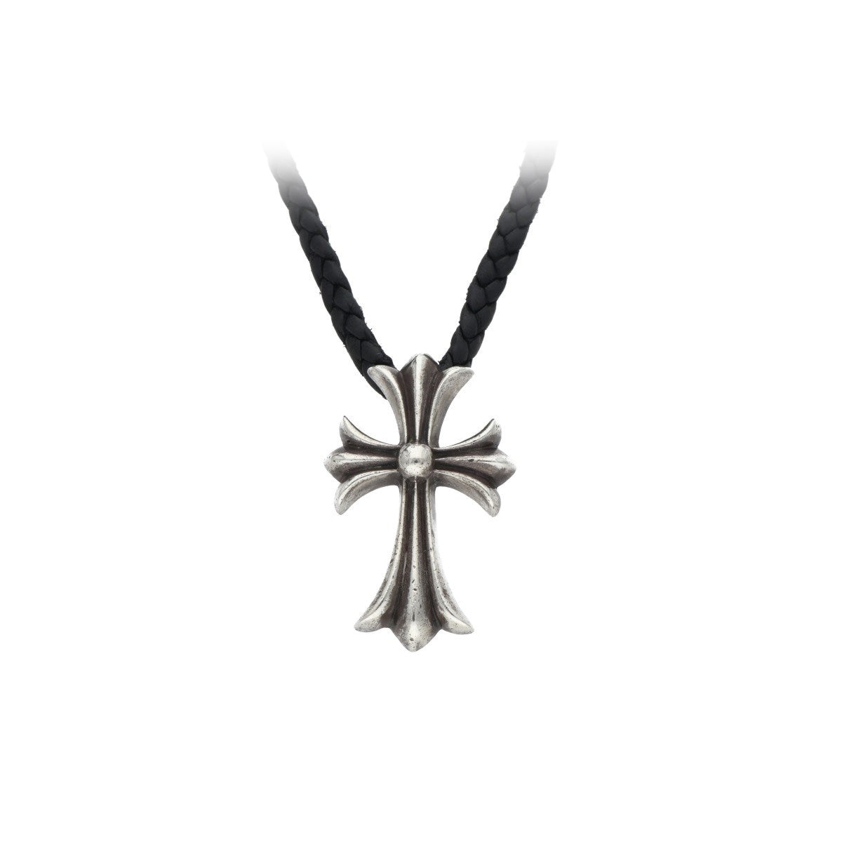 Rugged bold silver cross pendant